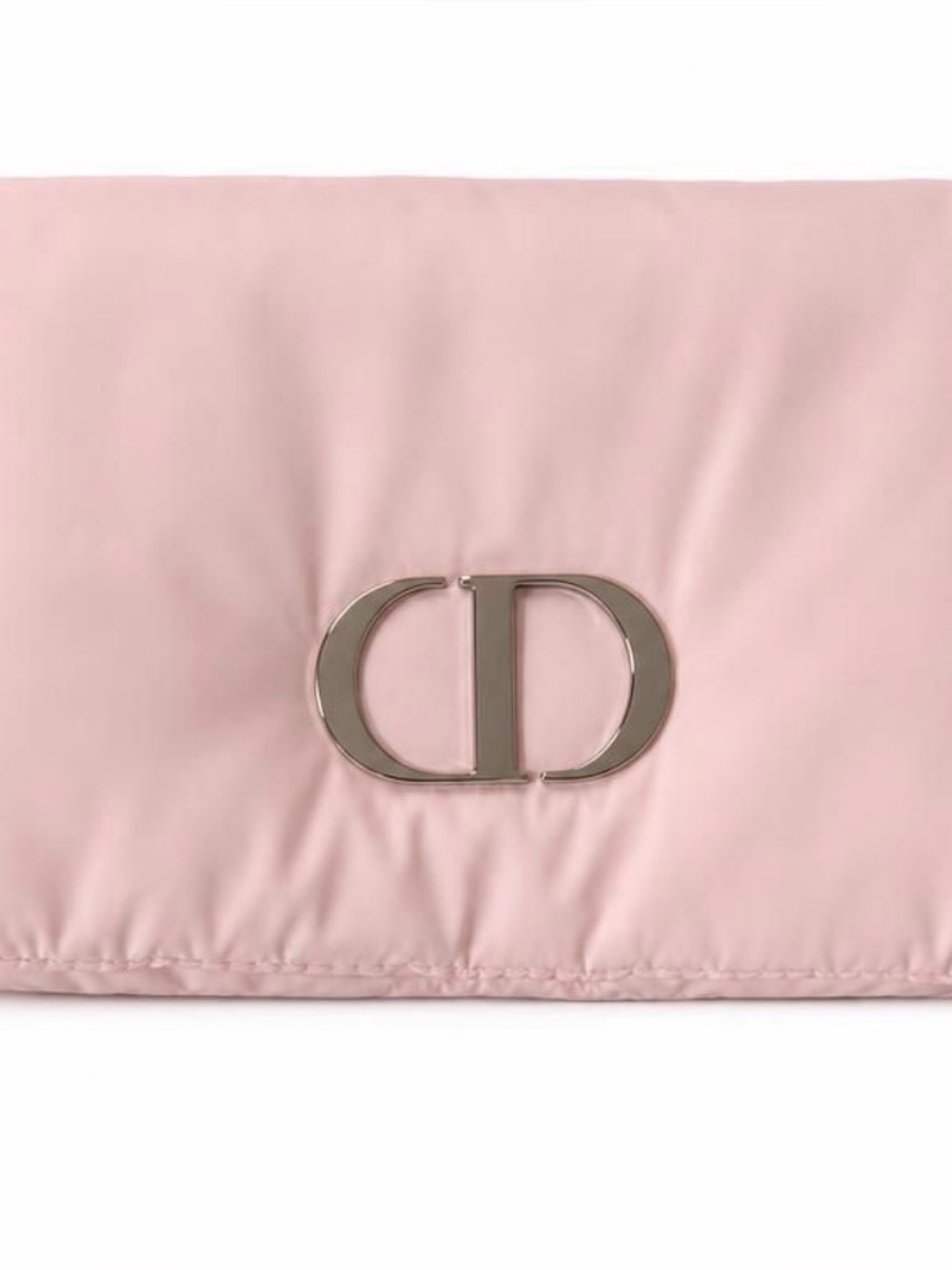 2025 Dior Beauty Pink Puffy Cosmetic Pouch Clutch Bag CD Logo GWP - NEW